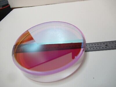 OPTICAL FLAT COATED 3" DIAMETER FUSED SILICA ZYGO OPTICS AS PICTURED &16-A-13