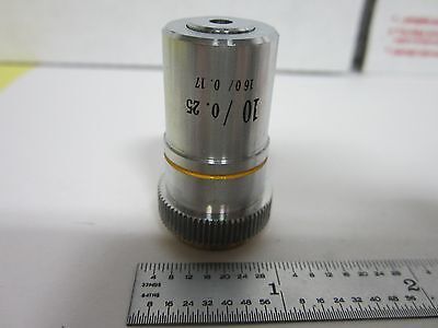 MICROSCOPE PART OPTICAL OBJECTIVE 10X OPTICS AS IS BIN#D2-P-9