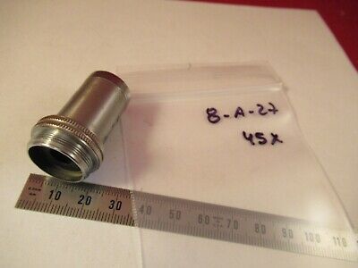 LEITZ GERMANY MICROSCOPE PART OBJECTIVE LENS 45X /170 OPTICS AS PICTURED 8-A-27