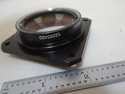 OPTICAL LARGE MOUNTED MIL SPEC CONVEX LENS LASER OPTICS AS IS BIN#D7-E-07