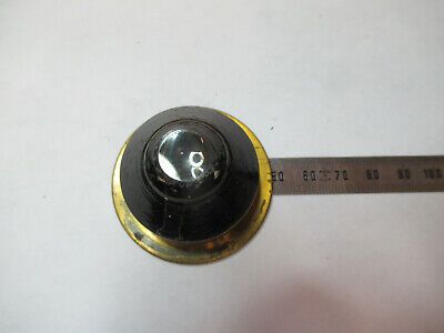 ANTIQUE ZEISS BRASS CONDENSER OPTICS MICROSCOPE PART AS PICTURED &P9-A-108