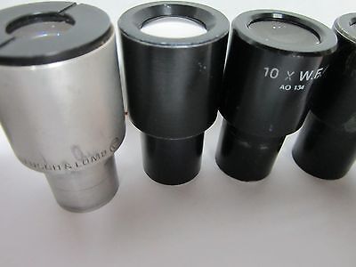 LOT 6 EA AMERICAN OPTICS MICROSCOPE EYEPIECE OPTICS AS IS BIN#K9-31