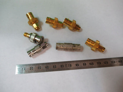 LOT RF MICROWAVE RADIO CONNECTORS SMA BNC ADAPTERS PARTS AS PICTURED #W6-A-65