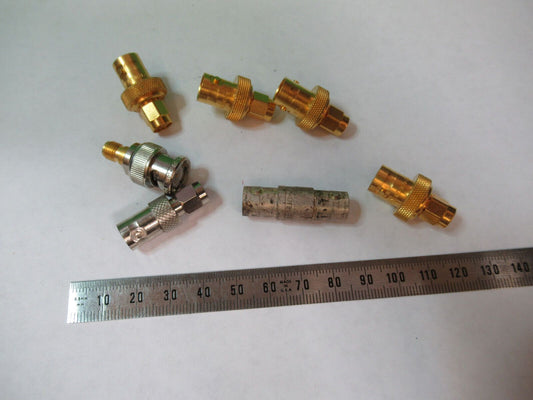 LOT RF MICROWAVE RADIO CONNECTORS SMA BNC ADAPTERS PARTS AS PICTURED #W6-A-65