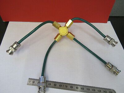 RF MICROWAVE HIGH END BNC CABLE FOUR WAY SPLITTER FREQUENCY AS PICTURED &8Z-A-41