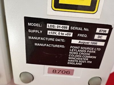 OPTICAL LASER FIBER OPTICS POINT SOURCE LTD LDS:01-086 671 nm AS IS B#61-A-02