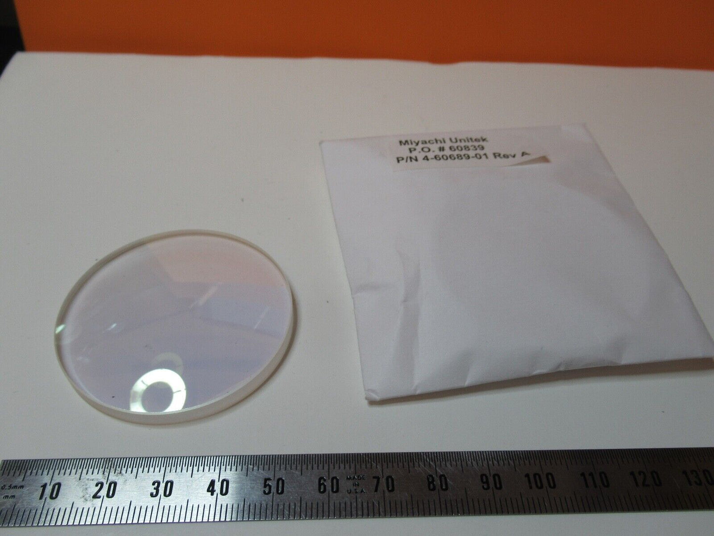 OPTICAL LENS CONCAVE CONVEX MIYACHI UNITEK 4-60689 OPTICS AS PICTURED &55R-B-15