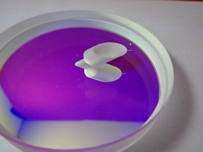 OPTICAL FLAT FUSED SILICA 3" DIA DICHROIC MIRROR HOLLOWED LASER OPTICS &6-A-29B