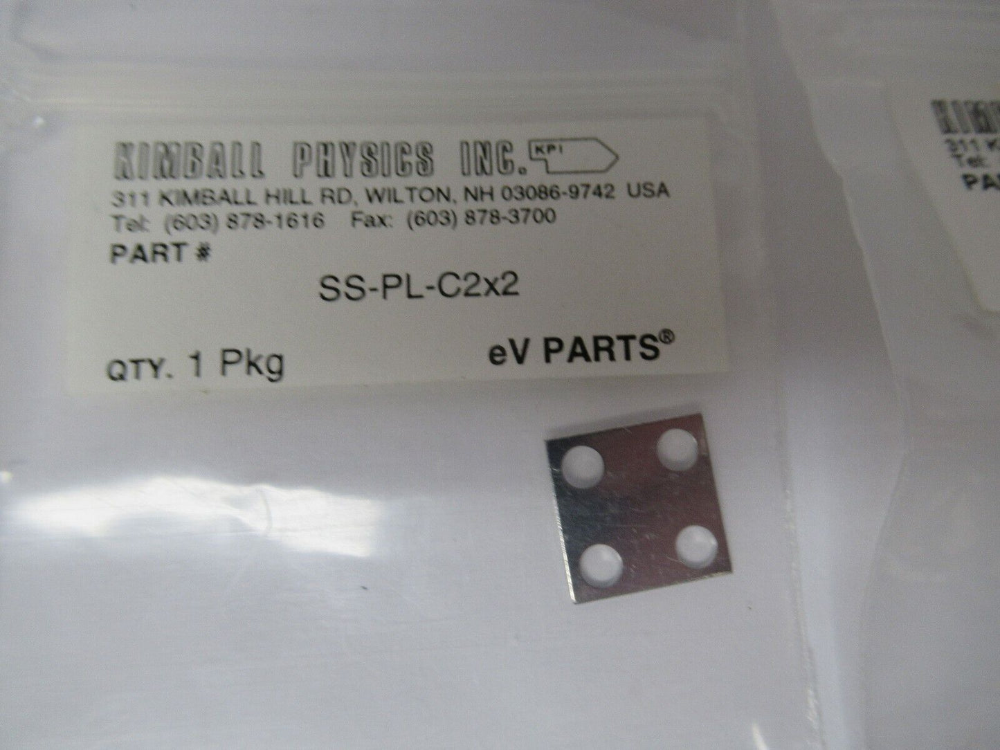 KIMBALL PHYSICS eV LOT PARTS HIGH VACUUM RATED AS PICTURED  #W1-A-35