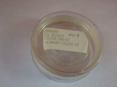 OPTICAL FLAT COHERENT FUSED SILICA 2.5" DIAMETER LASER OPTICS AS IS #80-15