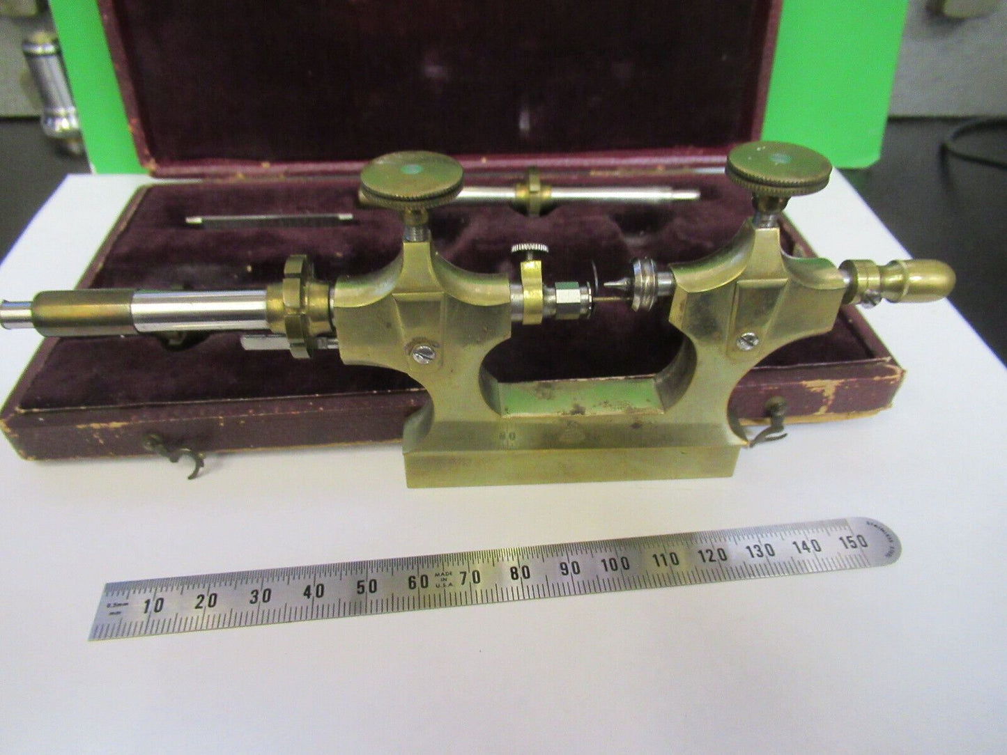 CLOCKMAKER LATHE BRASS EUROPE ANTIQUE AS PICTURED  &S2-C-23