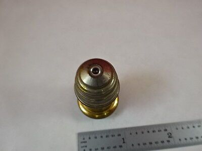 MICROSCOPE PART ANTIQUE BRASS OBJECTIVE LEITZ GERMANY 6 OPTICS AS IS N5-A-11