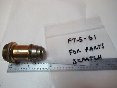 ANTIQUE BRASS OBJECTIVE LEITZ 6 MICROSCOPE PART OPTICS AS PICTURED &FT-5-61