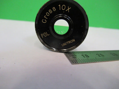 UNITRON JAPAN EYEPIECE POL 10X CROSS LENS MICROSCOPE PART AS PICTURED #88-A-19