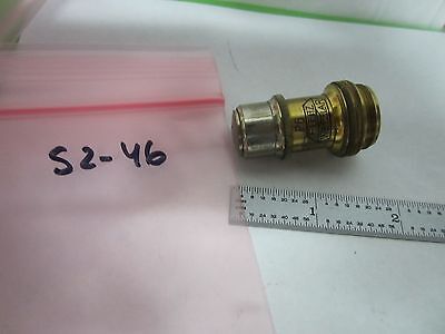 MICROSCOPE PART ANTIQUE BRASS OBJECTIVE P6 LEITZ GERMANY OPTICS AS IS BIN#S2-46