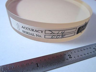 OPTICAL FLAT ZERODUR 4" EDMUND SCIENTIFIC NICE OPTICS AS IS BIN#7B