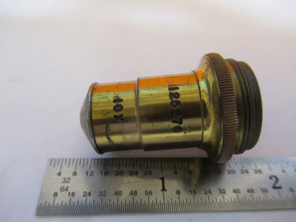 ANTIQUE BRASS SPENCER BUFFALO OBJECTIVE 10X MICROSCOPE PART PICTURED &FT-1-A-12A