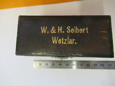 ANTIQUE RARE SEIBERT EMPTY LENS BOX GERMANY MICROSCOPE PART AS PICTURED P9-A-63