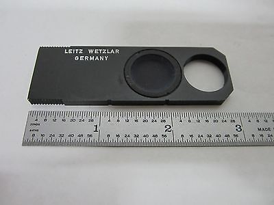 MICROSCOPE SLIDE LEITZ WETZLAR GERMANY POLARIZER ANALYZER OPTICS AS IS BIN#N5-17