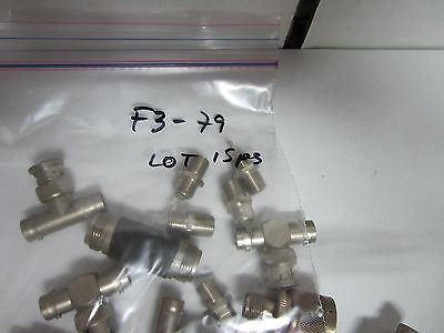 LOT 15 EA CONNECTORS T'S BNC ADAPTORS ETC RF MICROWAVE FREQUENCY BIN#F3-79