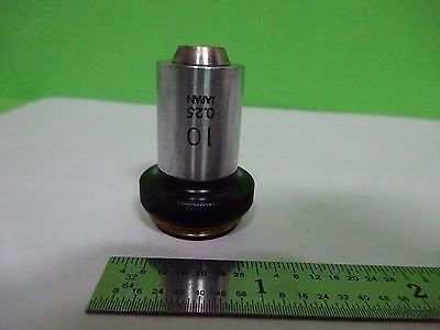 MICROSCOPE PART OBJECTIVE OLYMPUS JAPAN 10X OPTICS AS IS BIN#V7-15