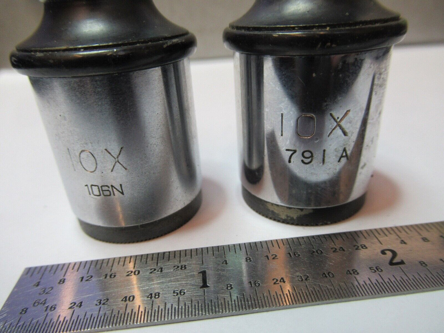 SPENCER AO 10X ANTIQUE EYEPIECE PAIR LENS MICROSCOPE PART AS PICTURED &3-FT-X57