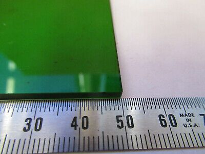 OPTICAL GLASS FILTER GREEN MICROSCOPE PART OPTICS AS PICTURED #93-A-31