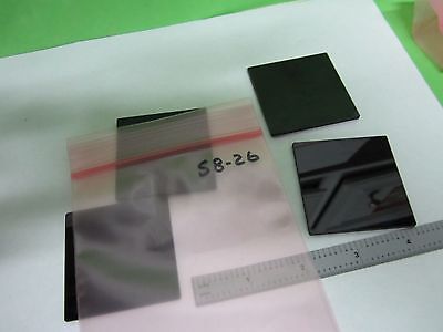 OPTICAL LOT 4 EA RED FILTERS LASER OPTICS BIN#S8-26