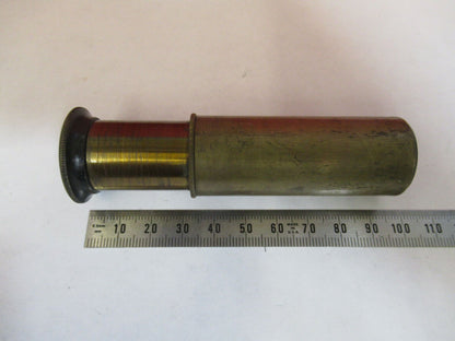 ANTIQUE BRASS EYEPIECE + TUBUS UK MADE MICROSCOPE PART AS PICTURED &Q3-B-49