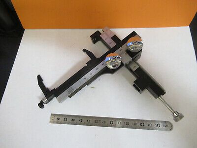 ANTIQUE SPENCER XY STAGE CLIPS SPECIMEN MICROSCOPE PART AS PICTURED R7-A-46