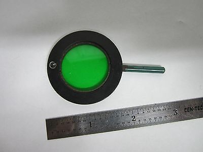 OPTICAL MICROSCOPE GREEN FILTER OPTICS BIN#3C-2-D