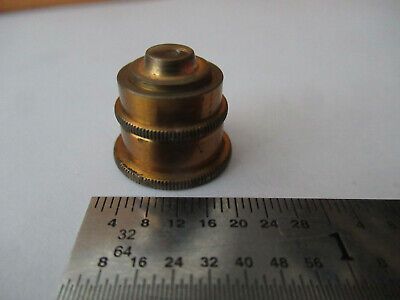 ANTIQUE BRASS ENGLAND OBJECTIVE LENS OPTICS MICROSCOPE PART AS PICTURED #F3-A-15