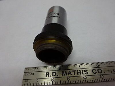 MICROSCOPE PART OBJECTIVE AUS JENA GERMANY POL 12.5X [dirty] OPTICS AS IS #84-16