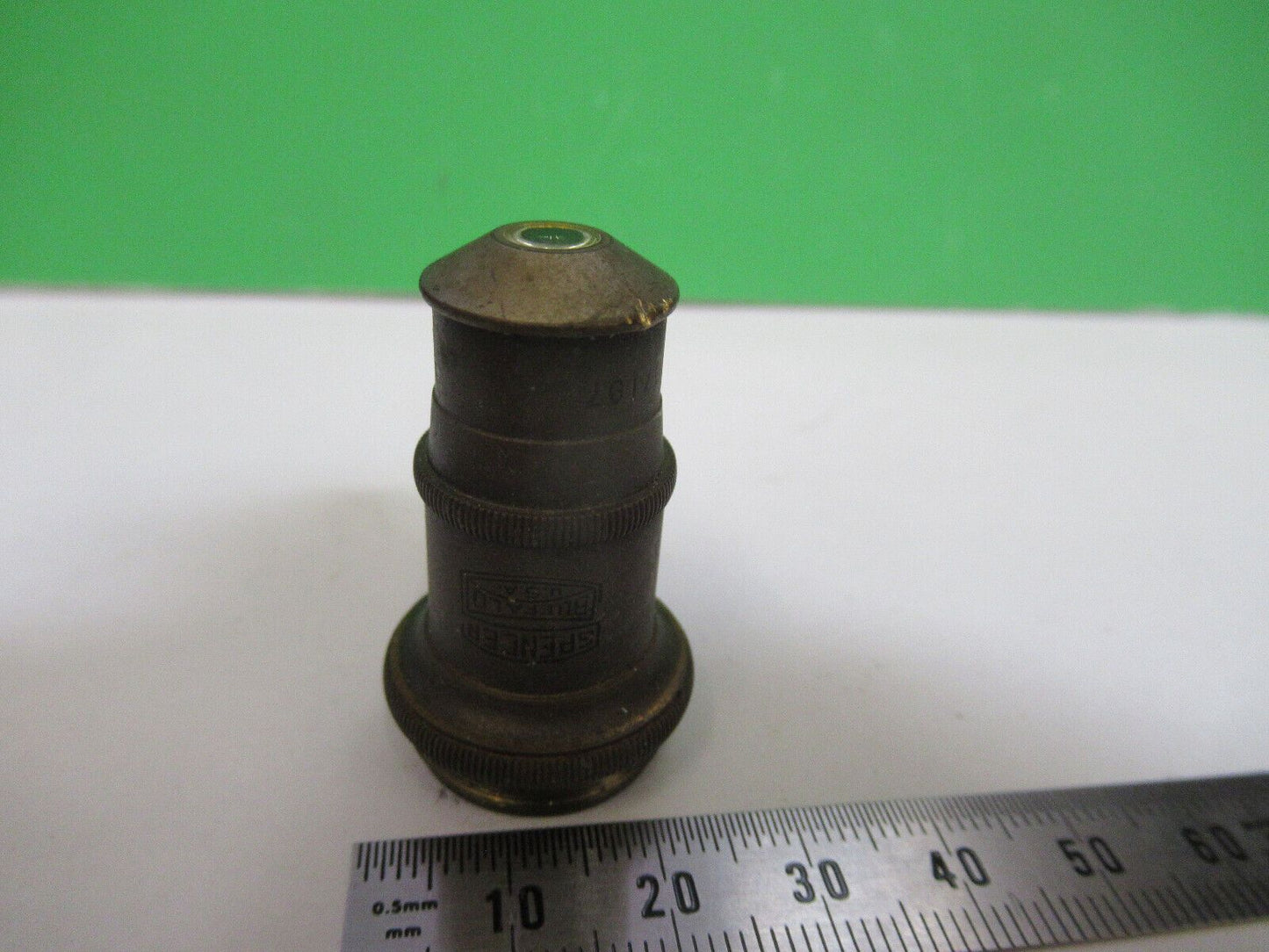 RUSTY ANTIQUE BRASS SPENCER OBJECTIVE MICROSCOPE PART AS PICTURED &H9-A-45