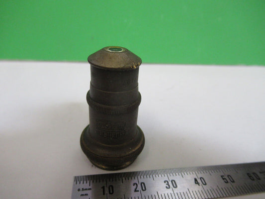 RUSTY ANTIQUE BRASS SPENCER OBJECTIVE MICROSCOPE PART AS PICTURED &H9-A-45