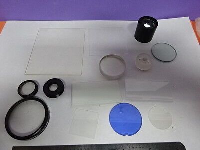 LOT OPTICS LENSES FILTERS COATED LENS OPTICAL SET OPTICS AS PICTURED &AB-43