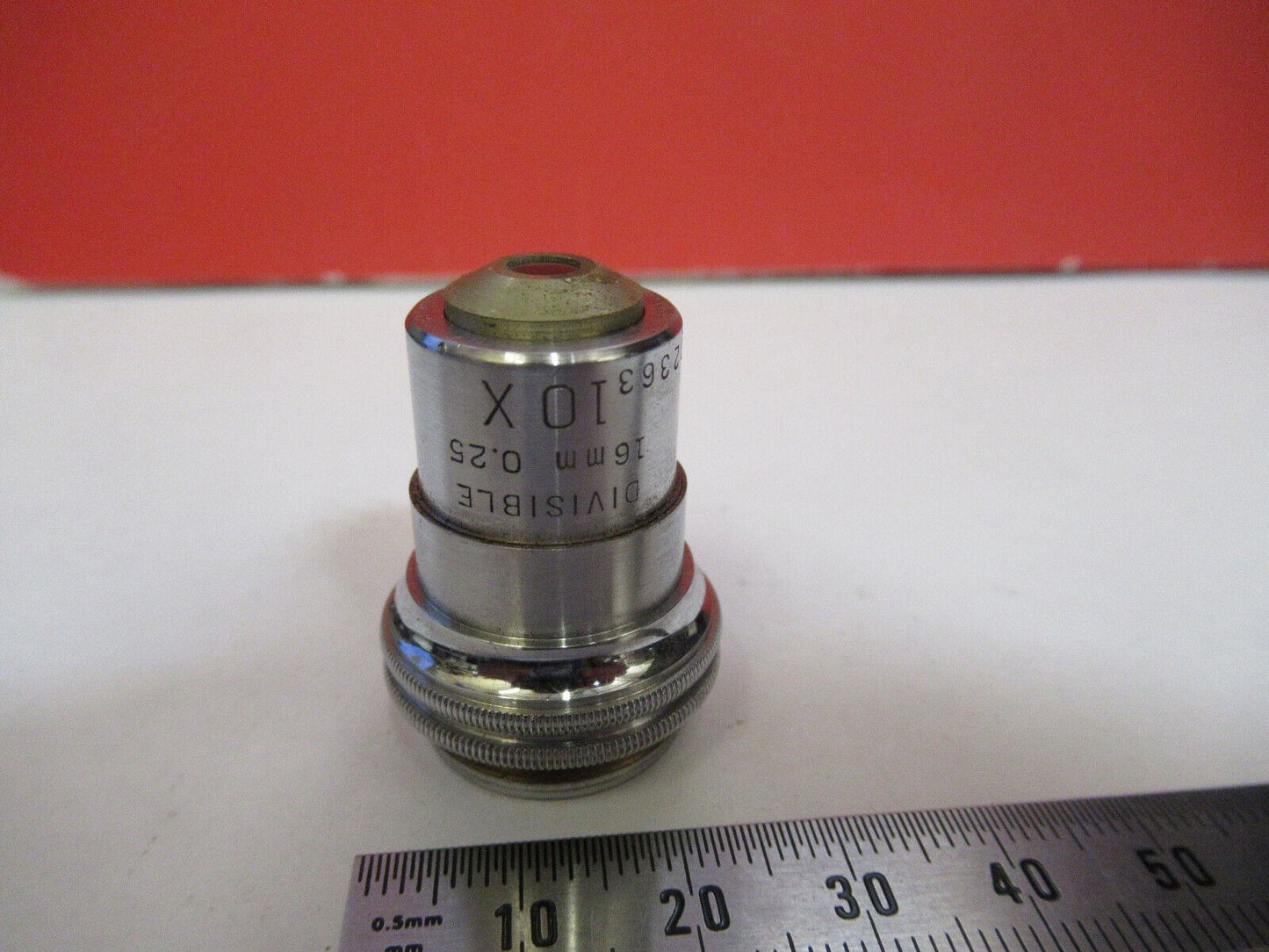 BAUSCH LOMB OPTICS 10X OBJECTIVE MICROSCOPE PART AS PICTURED #R3-C-24