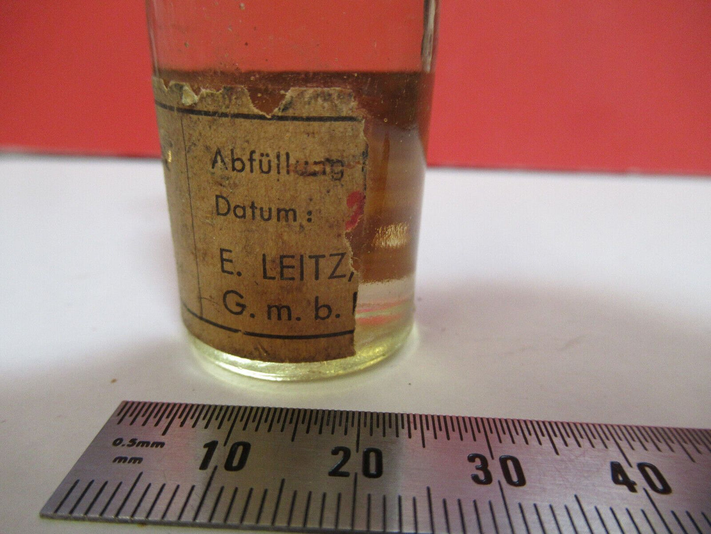 ERNST LEITZ GERMANY IMMERSION OIL BOTTLE MICROSCOPE PART AS PICTURED &5-DT-S1