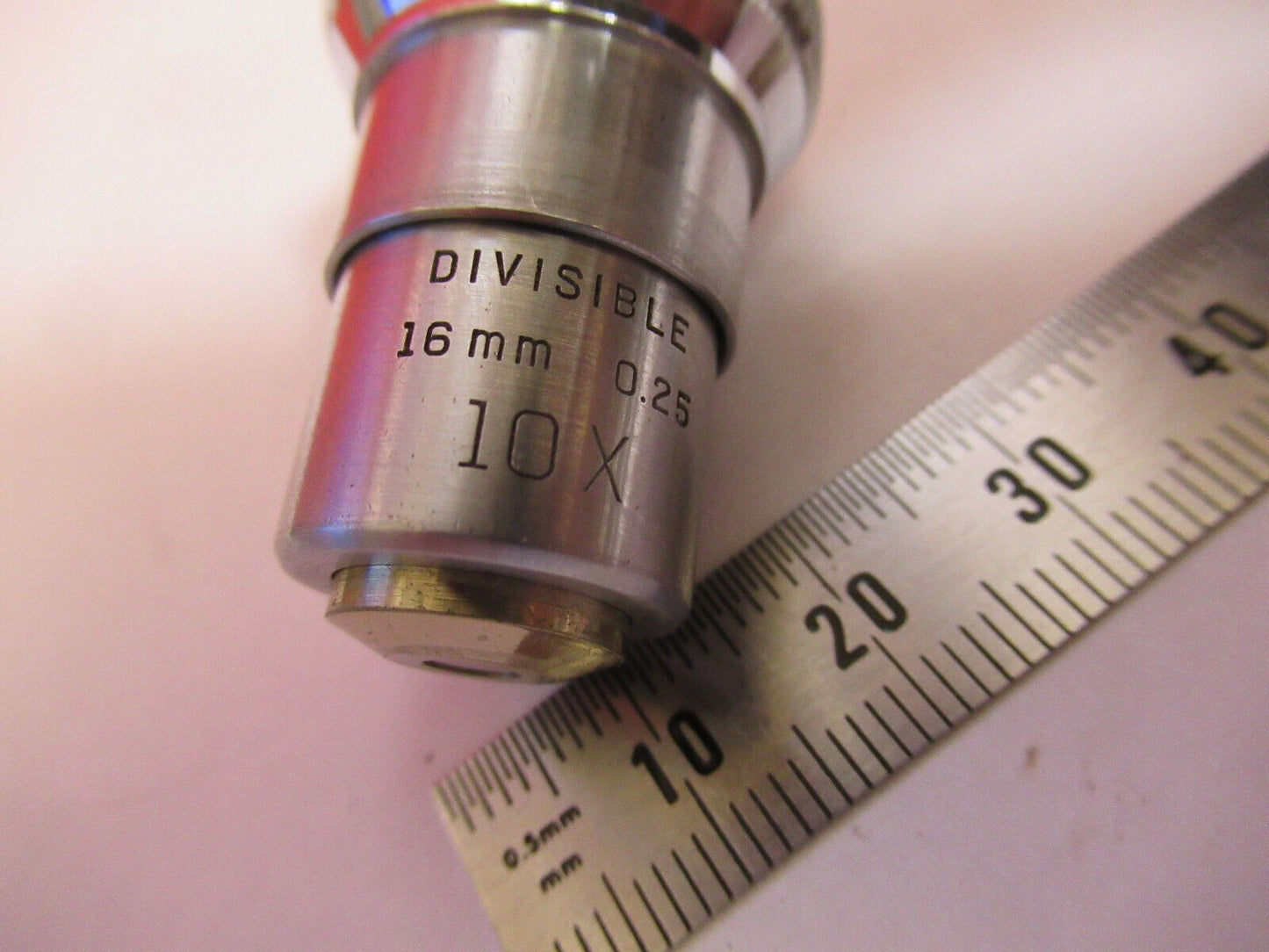 BAUSCH LOMB OBJECTIVE 10X 16mm LENS OPTICS  MICROSCOPE PART AS PICTURED S9-A-13