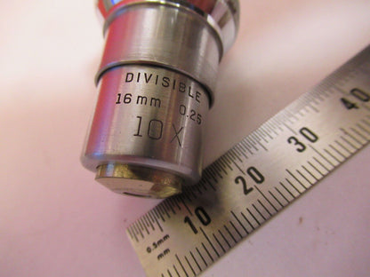 BAUSCH LOMB OBJECTIVE 10X 16mm LENS OPTICS  MICROSCOPE PART AS PICTURED S9-A-13