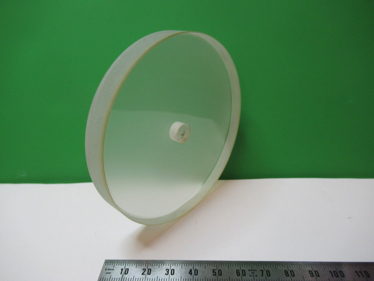 OPTICAL PLANO CONCAVE + HOLE for laser sensor MIL OPTICS AS PICTURED &83-B-42