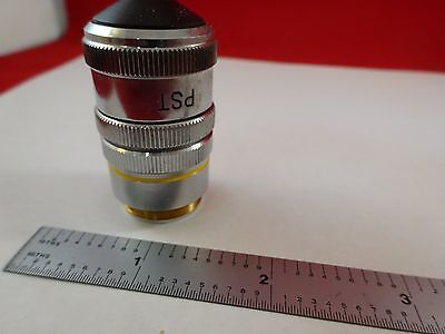 MICROSCOPE PART OBJECTIVE PST 10X DARK PHASE OPTICS AS IS BIN#R2-C-15