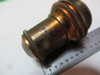 ANTIQUE BRASS BAUSCH LOMB OBJECTIVE 16mm MICROSCOPE PART AS PICTURED &17-A-26