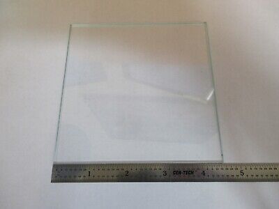 OPTICAL 4.5" SQUARE GLASS PLATE GLASS OPTICS AS PICTURED &A3-B-64