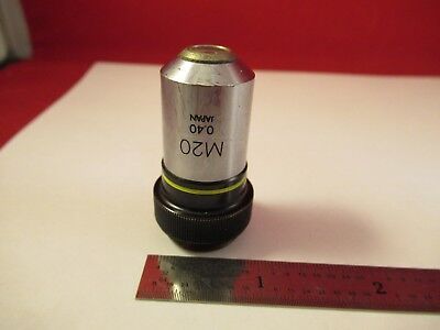 OLYMPUS JAPAN M20 20X OBJECTIVE LENS OPTICS MICROSCOPE PART &AG-A-01