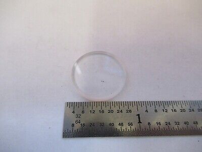 OPTICAL GLASS FLAT LENS MICROSCOPE PART OPTICS AS IS &3K-A-06