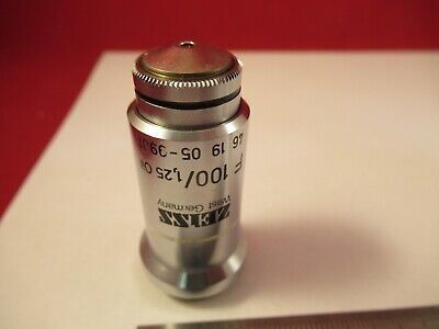 ZEISS GERMANY OBJECTIVE F 100X 461905 MICROSCOPE PART AS PICTURED &96-A-16