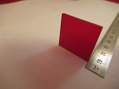 OPTICAL RED GLASS FILTER LASER OPTICS AS PICTURED &8-B-40