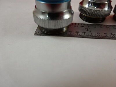 MICROSCOPE PART LOT MINI OBJECTIVES 4X 10X 40X OPTICS AS IS #P9-C-04