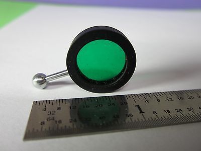 MICROSCOPE PART OPTICAL GREEN FILTER UNITRON JAPAN OPTICS AS IS BIN#34-23